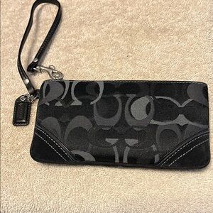 NWT Coach Black Wristlet